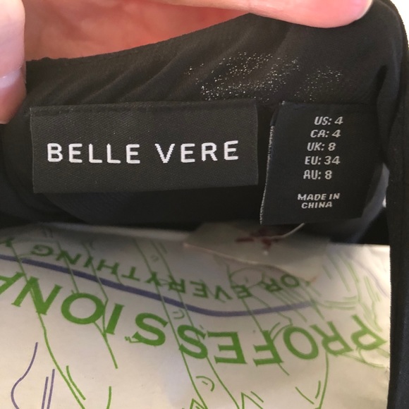 💕LAST CHANCE💕 NWT Women’s Belle Vere Black Dress size 4 - Picture 9 of 9